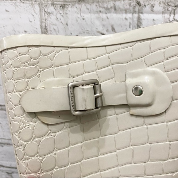 MICHAEL Michael Kors Beige Sand Textured Rubber Lugged Soles Rain Boots Size 8 - Picture 12 of 16